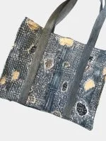 Japanese Boro Style Denim Patchwork Tote Bag - Image 4