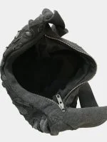 Raw Cut Patchwork Black Tote Bag - Image 4