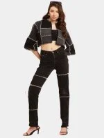 Fagoting Stitch Denim Co-Ord Set - Image 8