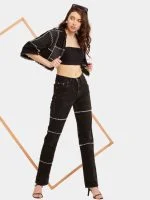 Fagoting Stitch Denim Co-Ord Set - Image 11