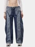 Reworked Duo-Tone Denim Pants from Vintage Oversized Jeans