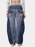 Reworked Duo-Tone Denim Pants from Vintage Oversized Jeans - Image 13