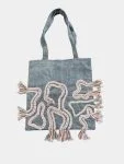 Couch Bloom Vintage Denim Tote Bag