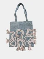 Couch Bloom Vintage Denim Tote Bag