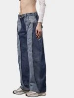 Reworked Duo-Tone Denim Pants from Vintage Oversized Jeans - Image 11