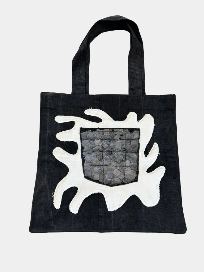 31 Mono-Eco Splash Reworked Denim Bag - Image 1