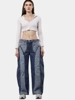 Reworked Duo-Tone Denim Pants from Vintage Oversized Jeans - Image 10