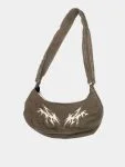 Brown Tribal Embroidered Shoulder Bag