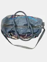 Reworked Denim Monster Duffle Bag – Handcrafted Graphic Piece (One-of-One) - Image 5