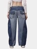 Reworked Duo-Tone Denim Pants from Vintage Oversized Jeans - Image 9