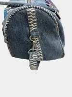 Reworked Denim Monster Duffle Bag – Handcrafted Graphic Piece (One-of-One) - Image 4