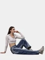 Reworked Duo-Tone Denim Pants from Vintage Oversized Jeans