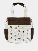 Vintage Theme Hand-Embroidered Denim Bag