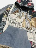 Tapestry & Denim Patchwork Hoodie - Image 16