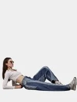 Reworked Duo-Tone Denim Pants from Vintage Oversized Jeans - Image 6