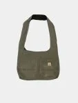 Reworked Vintage Carhartt Shoulder Bag – Olive Workwear Utility (Upcycled)