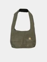 Reworked Vintage Carhartt Shoulder Bag – Olive Workwear Utility (Upcycled)