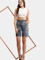 Sustainable Pocket Shorts – Recycled Denim Detail - Image 8