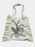 Botanical Embroidered Recycled Vintage Tote Bag