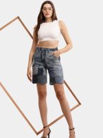 Sustainable Pocket Shorts – Recycled Denim Detail - Image 7