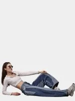 Reworked Duo-Tone Denim Pants from Vintage Oversized Jeans - Image 3