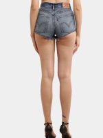 Distressed Hem Blue Denim Shorts - Image 5