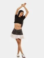 Levi’s Denim Ruffle Mini Skirt - Image 3