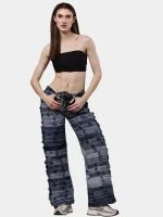 Reworked Denim Belt Patchwork Pants - Image 10