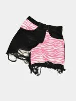 Pink Zebra Reworked Denim Summer Set - Image 12