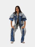 Crazy Unisex 1 of 1 Printed Upcycled Denim Set - Image 6