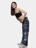 Reworked Denim Belt Patchwork Pants - Image 8