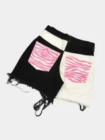 Pink Zebra Reworked Denim Summer Set - Image 11