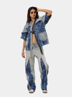 Crazy Unisex 1 of 1 Printed Upcycled Denim Set - Image 14