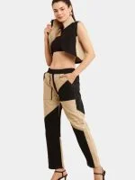 Geometric Colour Block Denim Co-Ord Set - Image 4