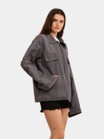 Grey Sashiko Sherpa-Lined Jacket - Image 5