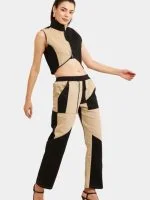 Geometric Colour Block Denim Co-Ord Set - Image 6