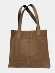 Carhartt Canvas Tote Bag with Front Pocket & Button Handle Detail