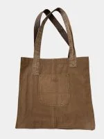 Carhartt Canvas Tote Bag with Front Pocket & Button Handle Detail