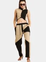 Geometric Colour Block Denim Co-Ord Set - Image 9