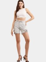 Fray Concept Shorts – Double Belt Raw Edge Denim - Image 8