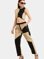 Geometric Colour Block Denim Co-Ord Set - Image 7