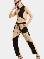 Geometric Colour Block Denim Co-Ord Set - Image 3