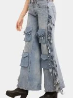 Fringe Cargo Reworked Levi’s Jeans - Image 5