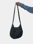 Raw Cut Patchwork Black Tote Bag