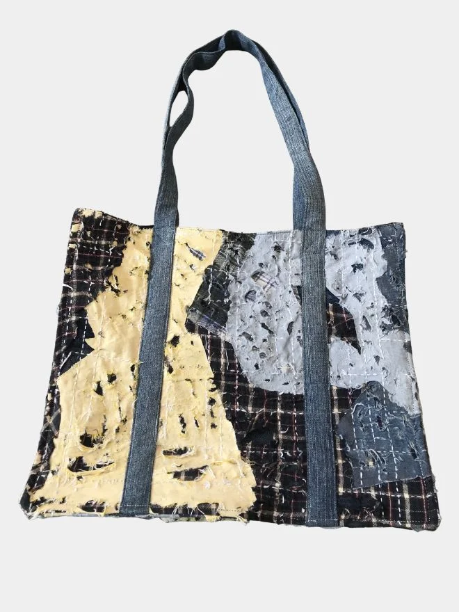 60 Boro-Inspired Handmade Patchwork Tote Bag - Image 1