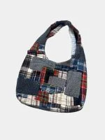 Patchwork Upcycled Fabric Tote Bag - Image 5