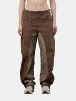 Reworked Duo-Tone Utility Pants with Buckle Belt - Image 2