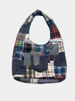 Patchwork Upcycled Fabric Tote Bag