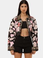 Reworked Patchwork Printed Fringe Jacket - Image 11