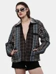 Reworked Patchwork Checker Shirt Jacket